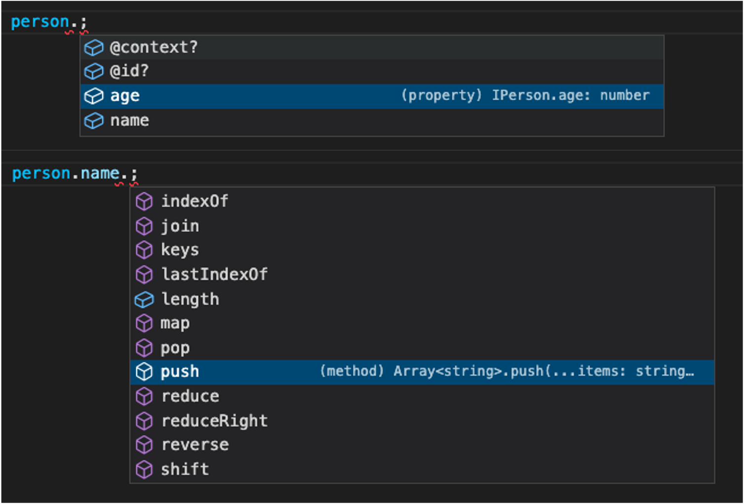 Intellisense Example